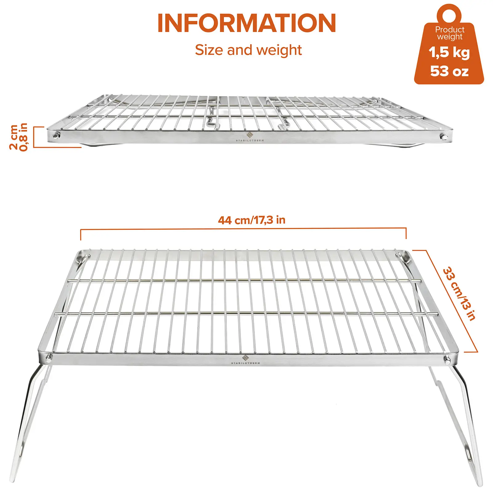 Stabilotherm - BBQ Grid - Grille pliable - Large