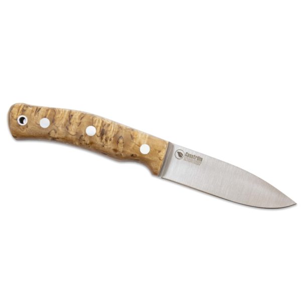 Casstrom No.10 Forest knife 14C28n - Stabilised Curly Birch/Flat
