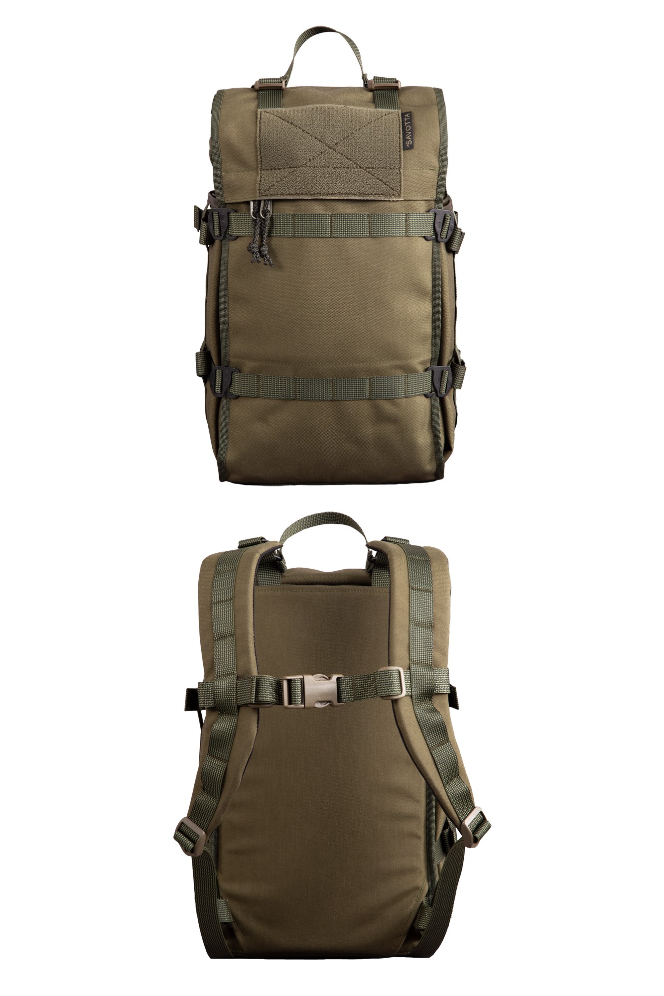 Sac à Soufflet Savotta 10L En Maille Orange - Fermeture Rolltop - Dimensions 30x52 Cm - Fabriqué En Finlande
