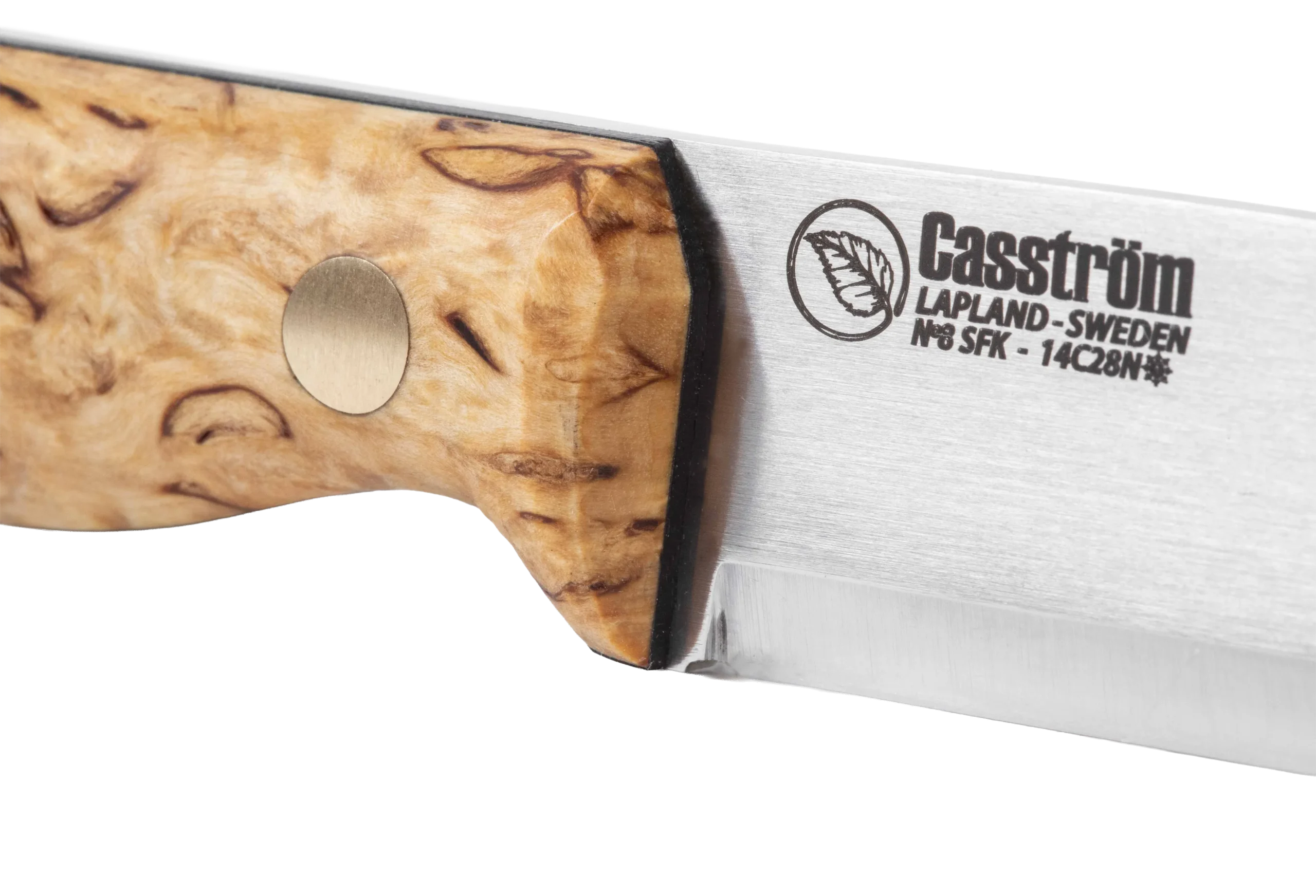 Casström – No.8 Swedish Forest Knife – Curly Birch - 14C28n