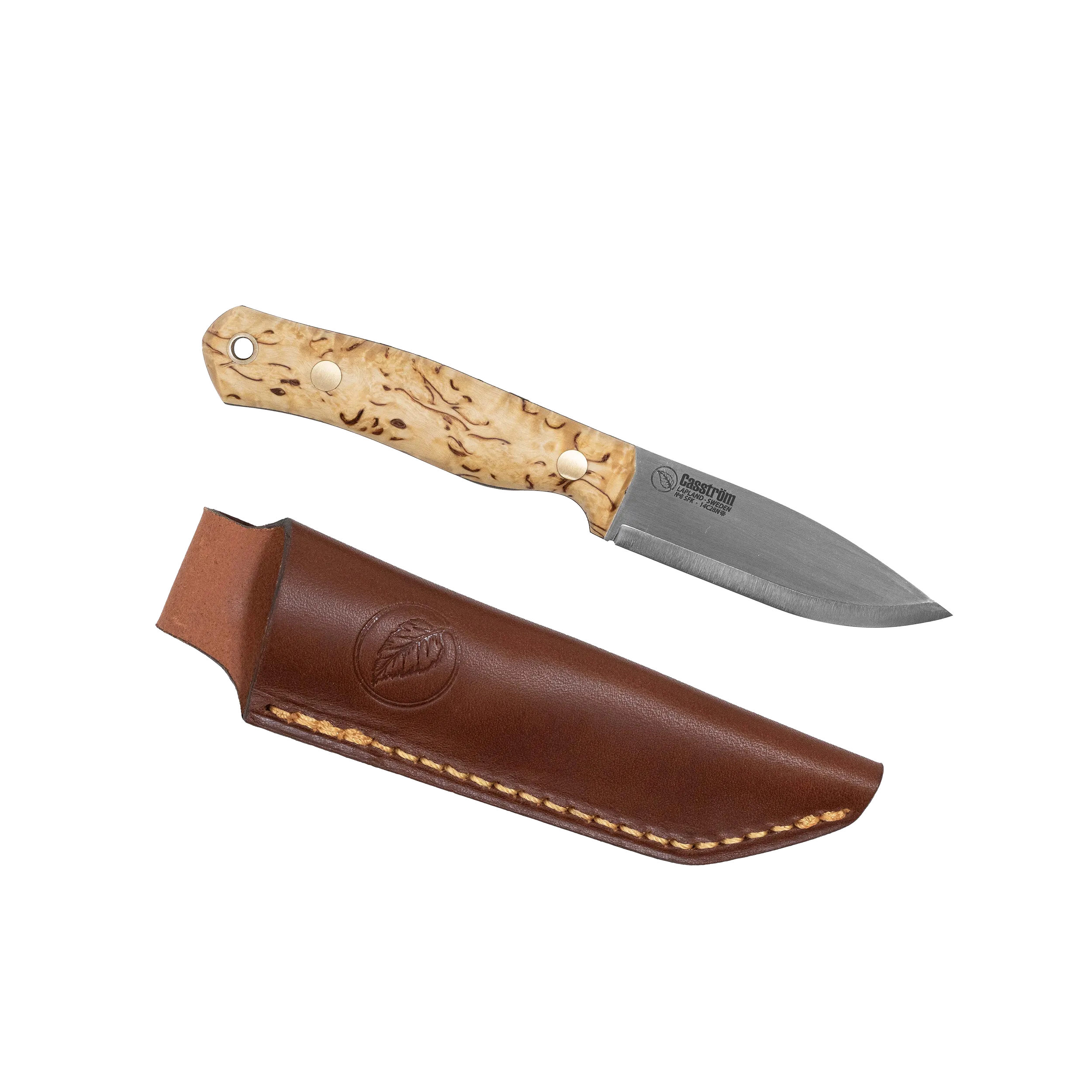 Casström – No.8 Swedish Forest Knife – Curly Birch - 14C28n - resiliencenordic.fr
