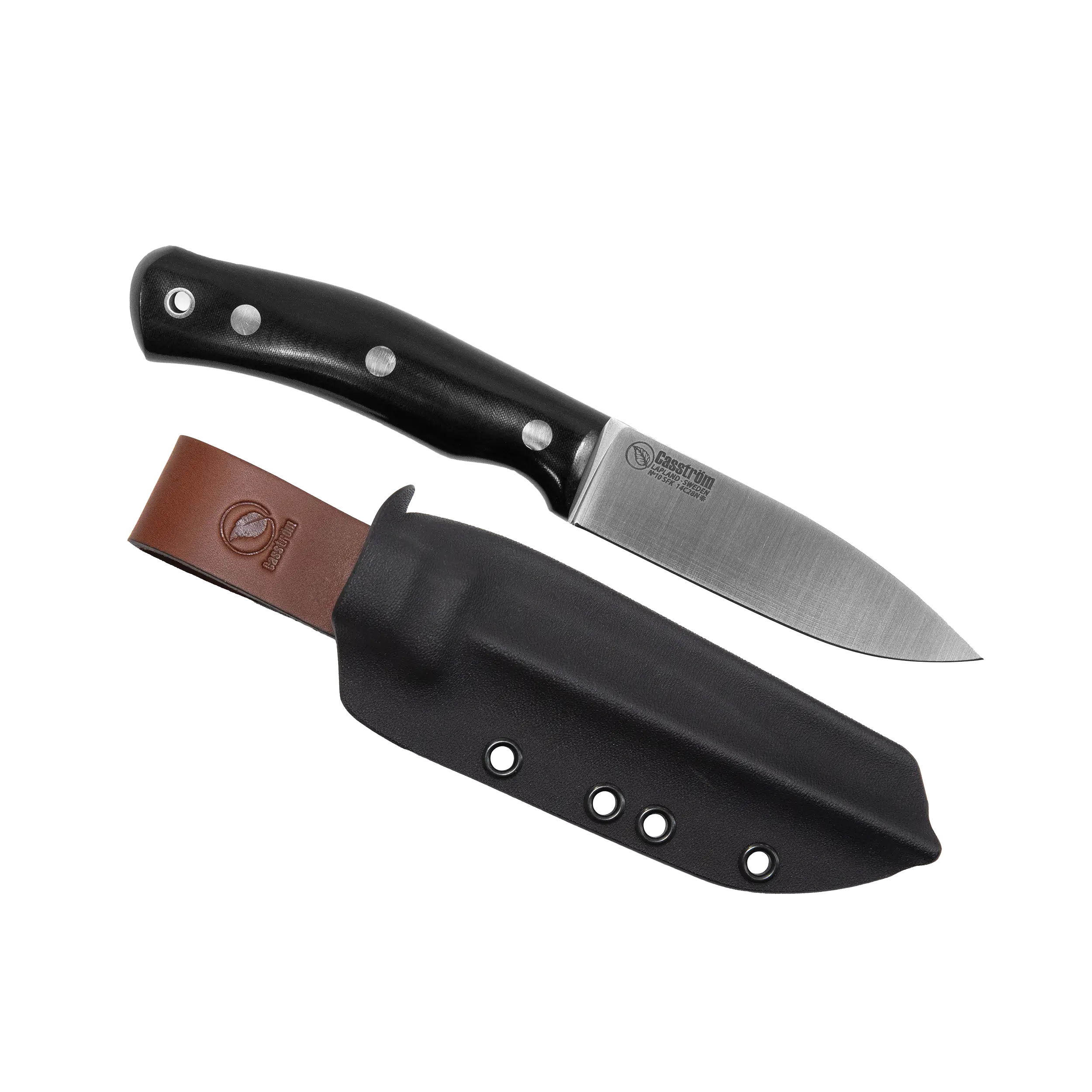 Casström - No.10 Swedish Forest Knife - Black Micarta - 14C28n - Kydex