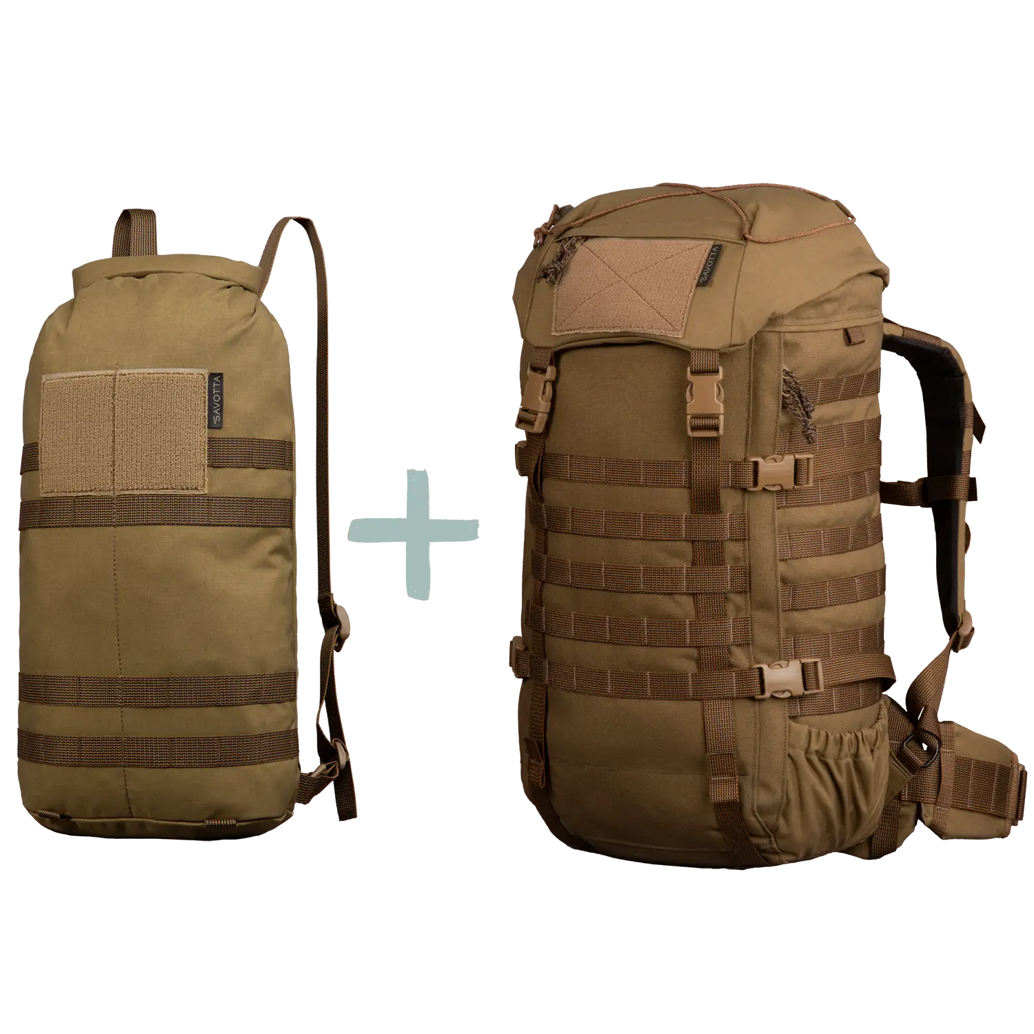 Savotta - KANTAMUS 40L + HATKA/ASKARE - Brown bundle